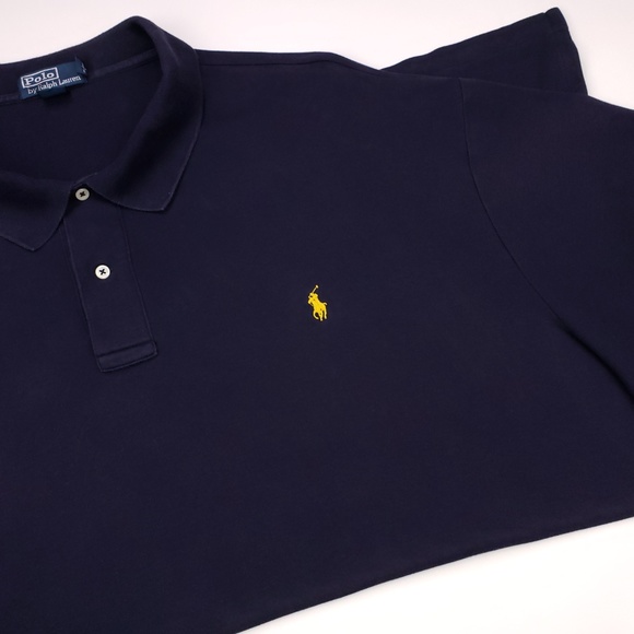 Polo Ralph Lauren 4XB Polo Shirt Navy Blue Big Men - Picture 6 of 8